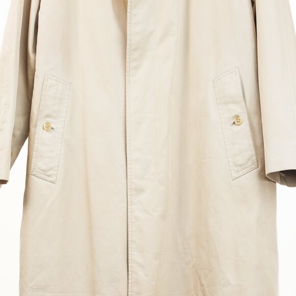 Burberry Vintage Beige Cotton-Blend Balmacaan Coat - Picture 6 of 12